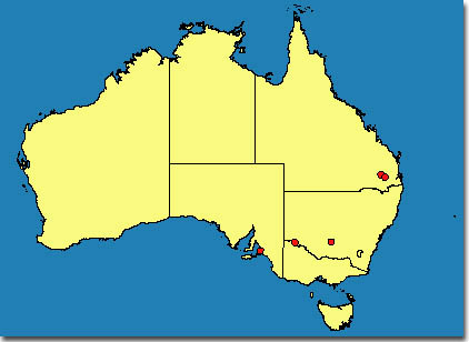 Distribution Encarsia pergandiella